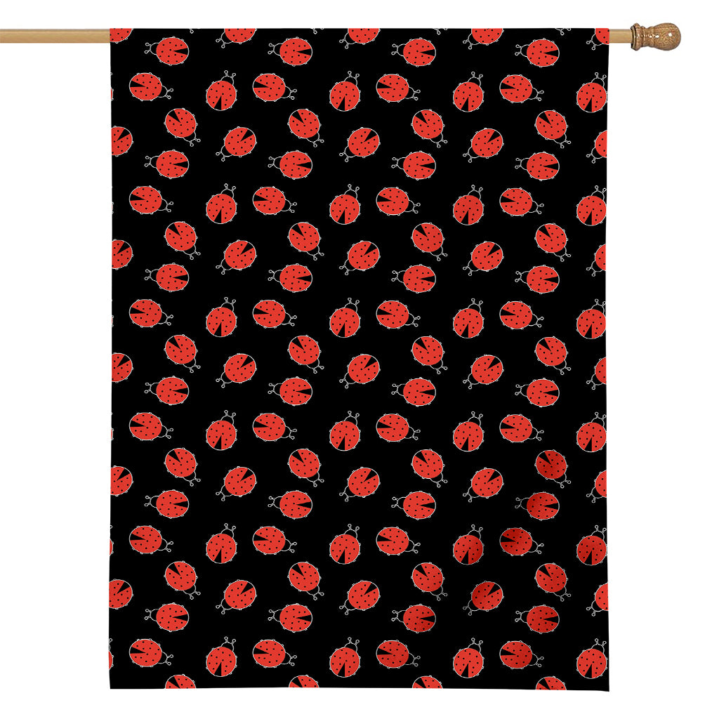 Cute Ladybird Pattern Print House Flag