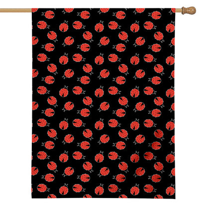 Cute Ladybird Pattern Print House Flag
