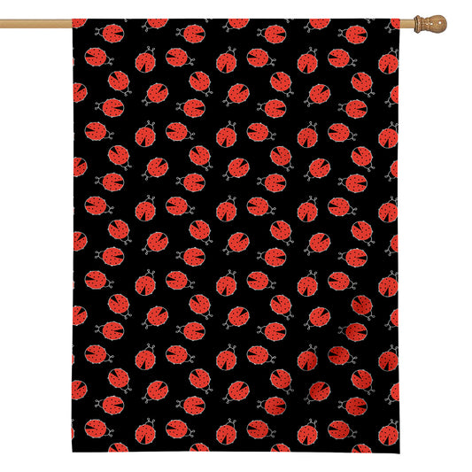 Cute Ladybird Pattern Print House Flag