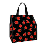 Cute Ladybird Pattern Print Insulated Lunch Tote