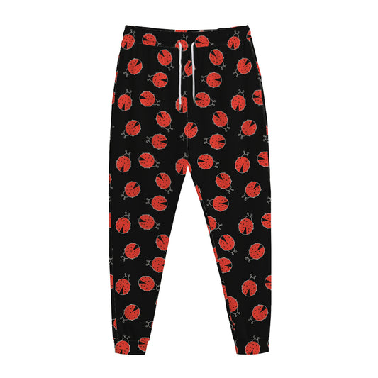 Cute Ladybird Pattern Print Jogger Pants