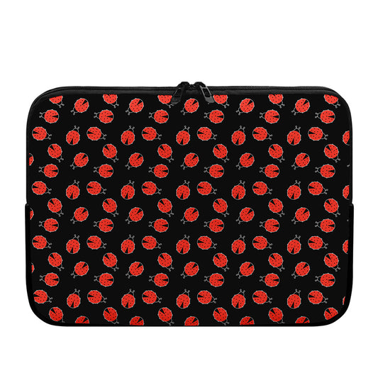 Cute Ladybird Pattern Print Laptop Sleeve