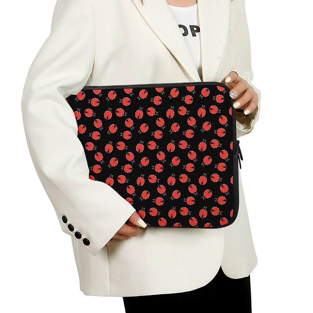 Cute Ladybird Pattern Print Laptop Sleeve