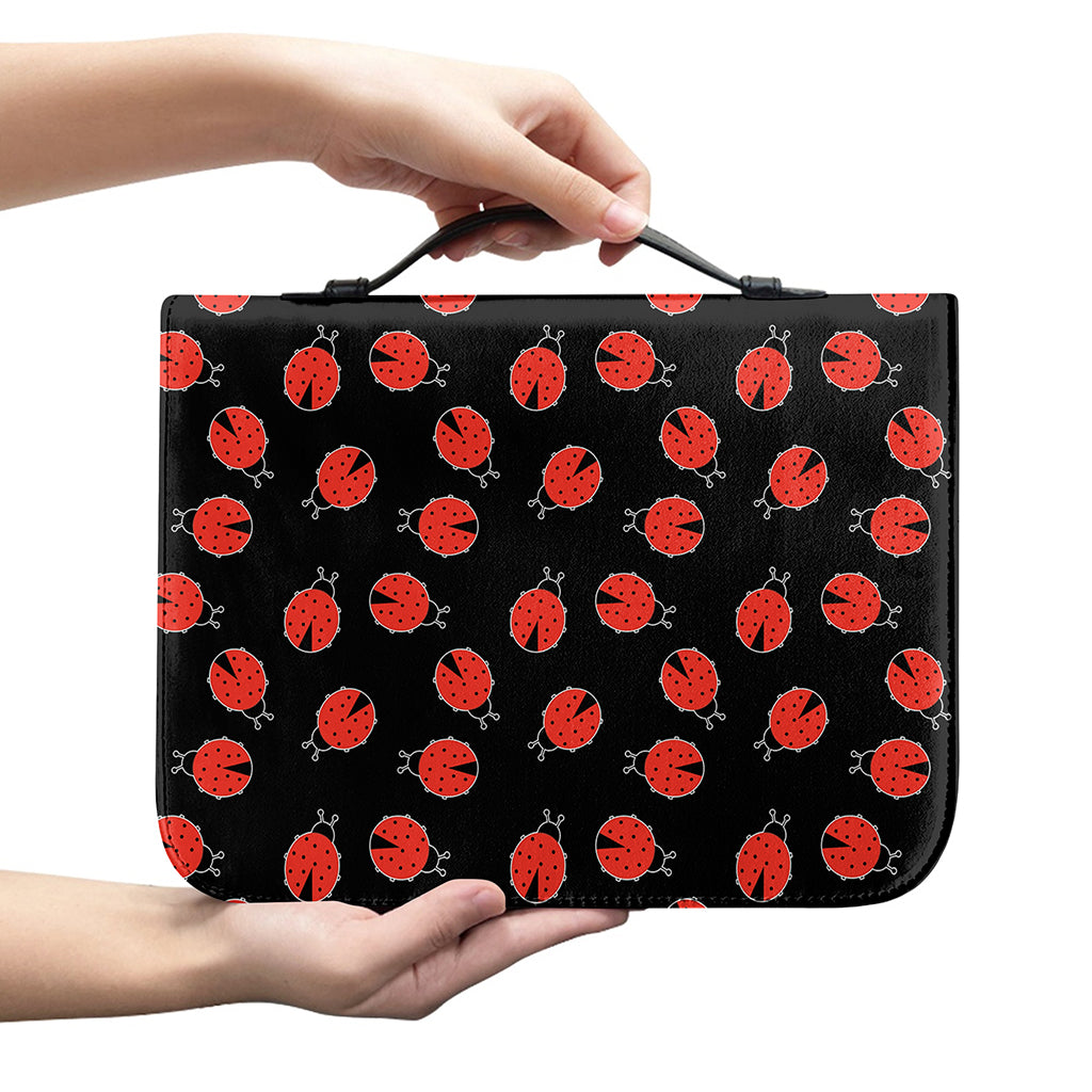 Cute Ladybird Pattern Print Leather Bible Cover