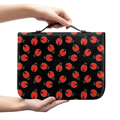Cute Ladybird Pattern Print Leather Bible Cover