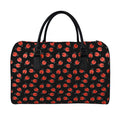 Cute Ladybird Pattern Print Leather Duffel Bag
