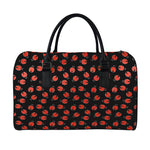 Cute Ladybird Pattern Print Leather Duffle Bag