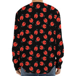 Cute Ladybird Pattern Print Long Sleeve Baseball Jersey