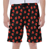 Cute Ladybird Pattern Print Men's Beach Shorts