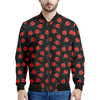 Cute Ladybird Pattern Print Men's Bomber Jacket