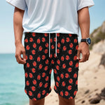 Cute Ladybird Pattern Print Men's Cargo Shorts