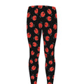 Cute Ladybird Pattern Print Men's Leggings