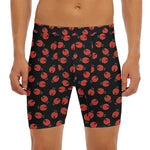 Cute Ladybird Pattern Print Men's Long Boxer Briefs