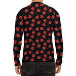 Cute Ladybird Pattern Print Men's Long Sleeve Rash Guard