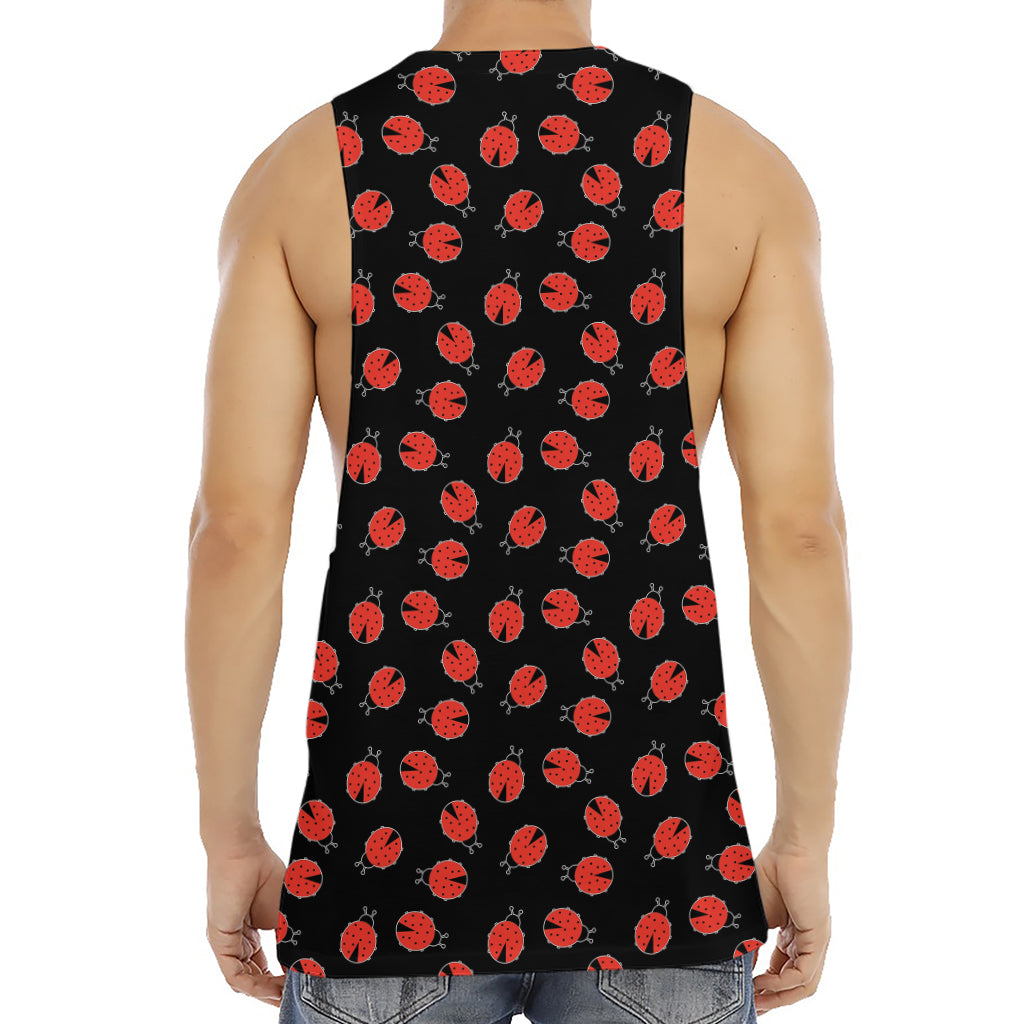 Cute Ladybird Pattern Print Men's Muscle Tank Top