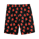 Cute Ladybird Pattern Print Men's Sports Shorts
