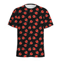 Cute Ladybird Pattern Print Men's Athletic T-Shirt