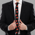 Cute Ladybird Pattern Print Necktie