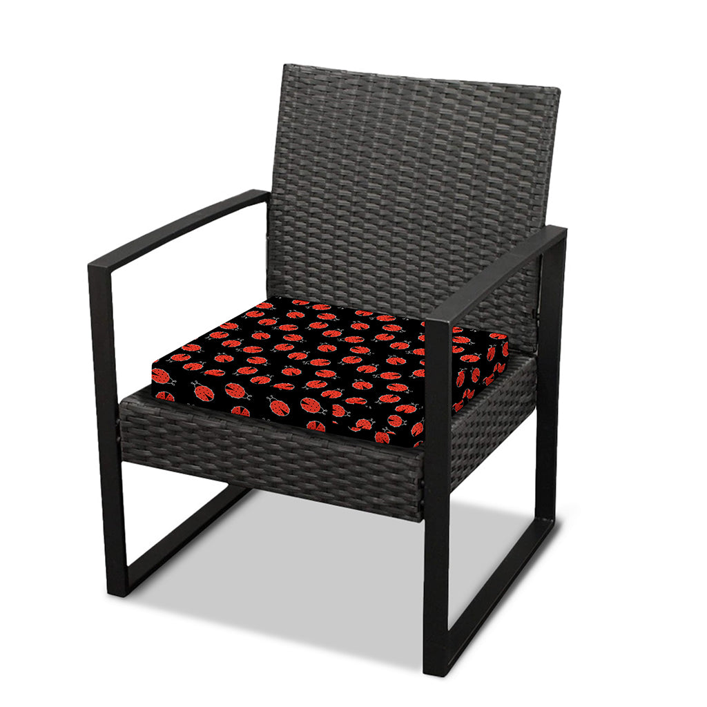 Cute Ladybird Pattern Print Outdoor Seat Cushion Cover