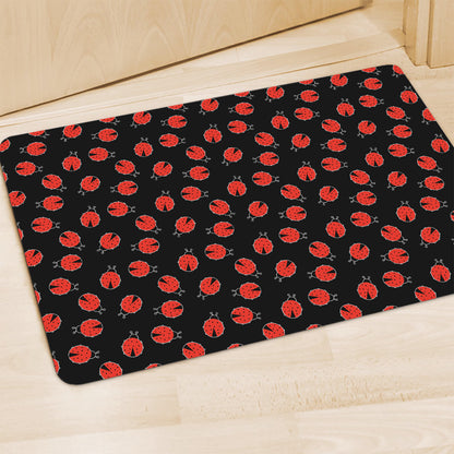 Cute Ladybird Pattern Print Polyester Doormat