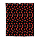 Cute Ladybird Pattern Print Polyester Shower Curtain