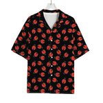 Cute Ladybird Pattern Print Rayon Hawaiian Shirt