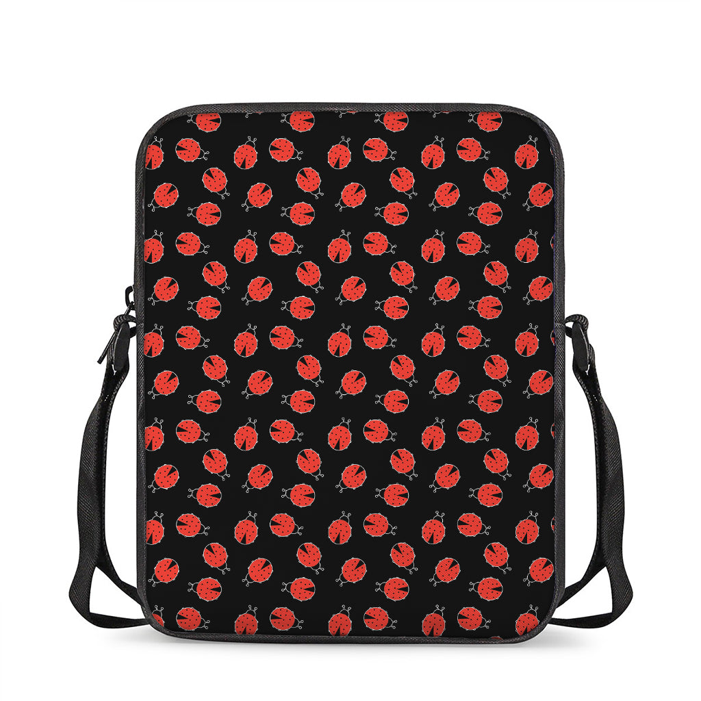 Cute Ladybird Pattern Print Rectangular Crossbody Bag