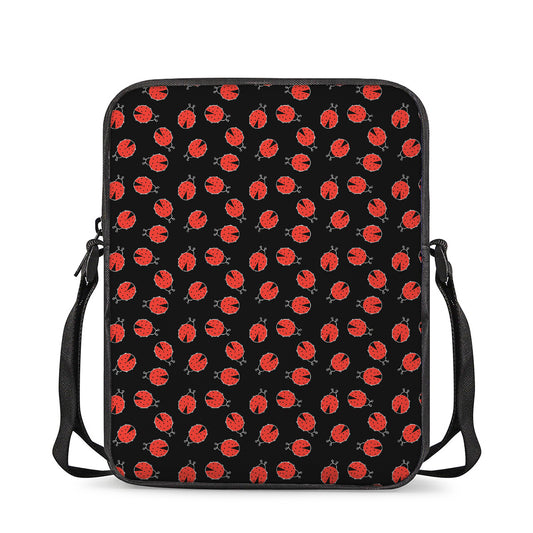 Cute Ladybird Pattern Print Rectangular Crossbody Bag