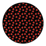Cute Ladybird Pattern Print Round Floor Mat