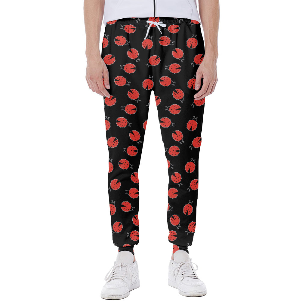 Cute Ladybird Pattern Print Scuba Joggers