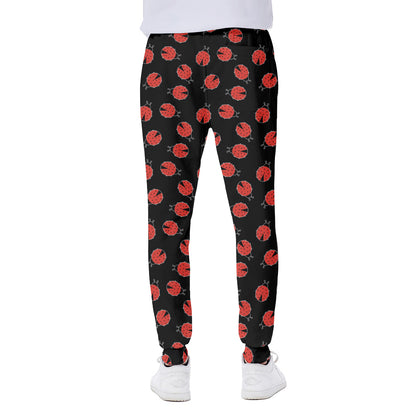 Cute Ladybird Pattern Print Scuba Joggers