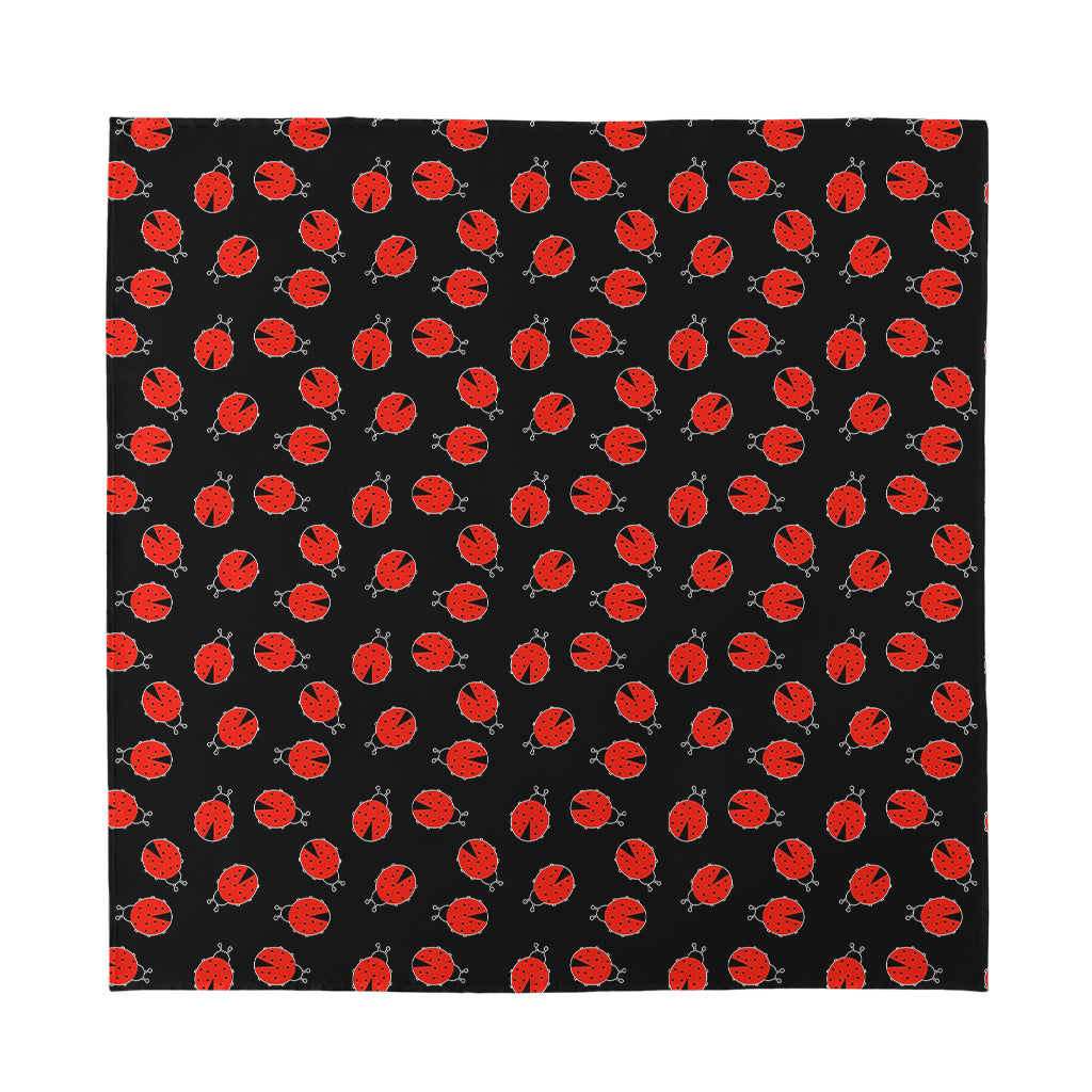 Cute Ladybird Pattern Print Silk Bandana