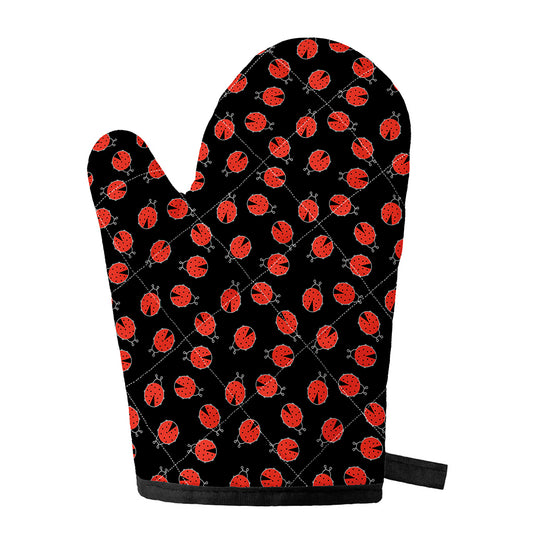 Cute Ladybird Pattern Print Single Oven Mitt