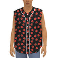 Cute Ladybird Pattern Print Sleeveless Baseball Jersey