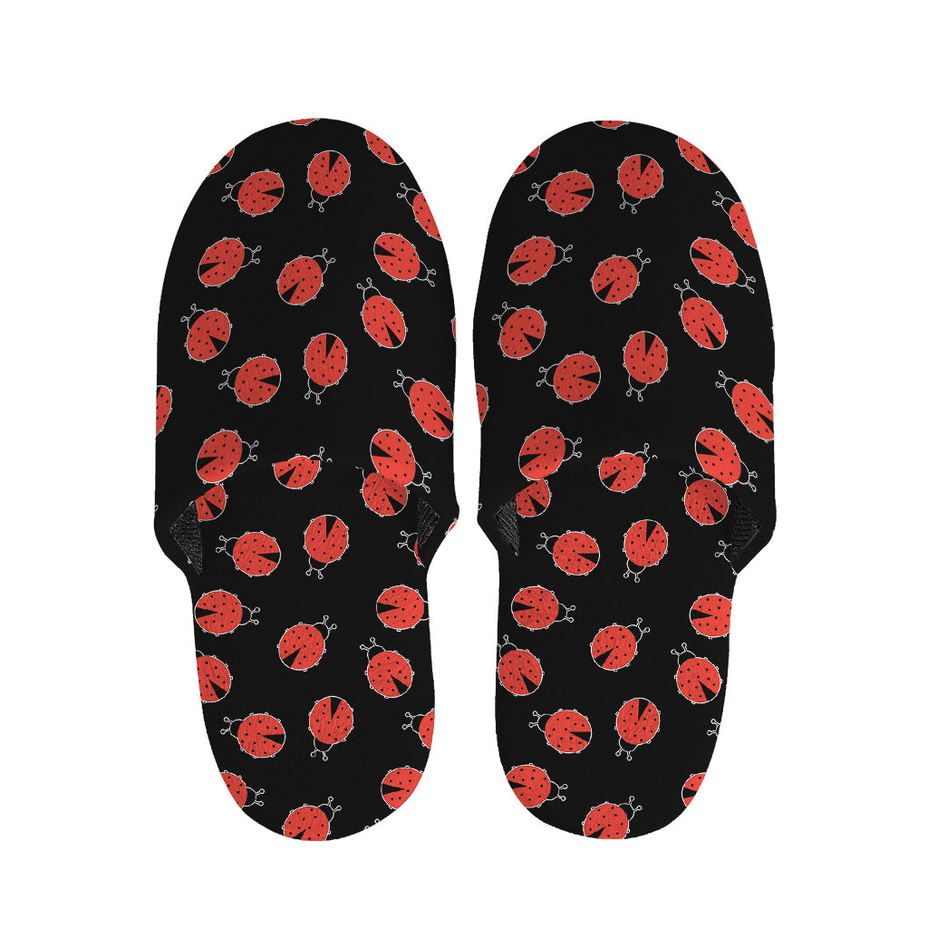 Cute Ladybird Pattern Print Slippers