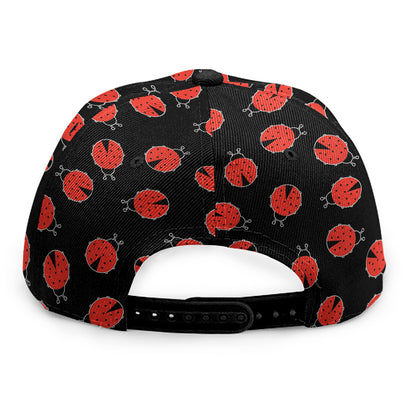 Cute Ladybird Pattern Print Snapback Cap