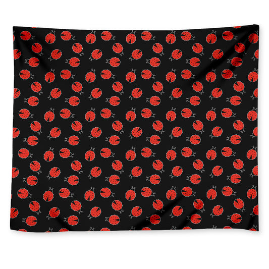Cute Ladybird Pattern Print Tapestry