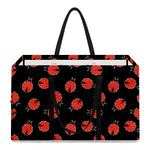 Cute Ladybird Pattern Print Utility Tote Bag