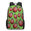 Cute Ladybug Pattern Print 17 Inch Backpack