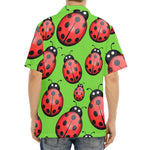 Cute Ladybug Pattern Print Aloha Shirt