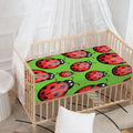 Cute Ladybug Pattern Print Baby Crib Sheet