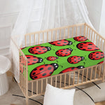 Cute Ladybug Pattern Print Baby Crib Sheet