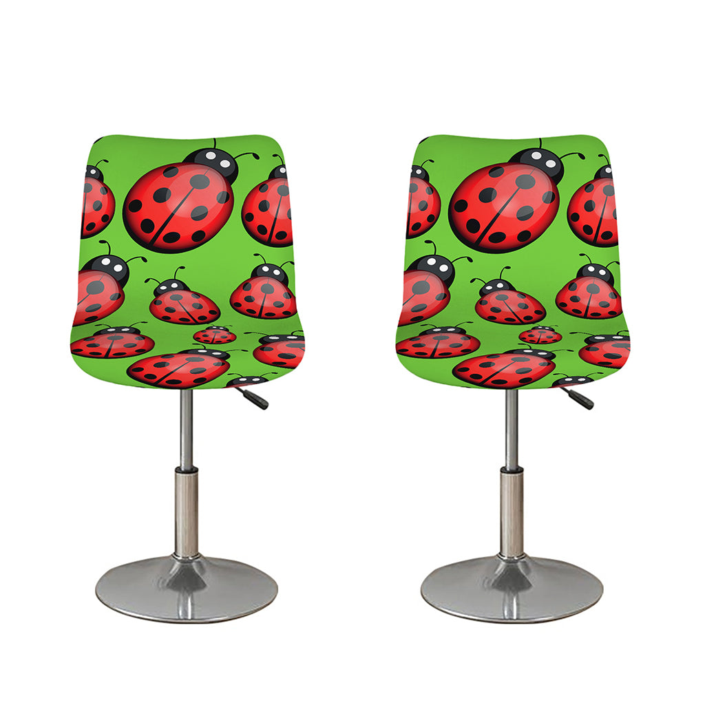 Cute Ladybug Pattern Print Bar Stool Covers