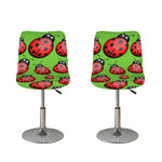 Cute Ladybug Pattern Print Bar Stool Covers