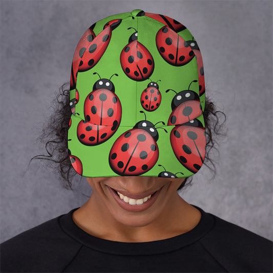 Cute Ladybug Pattern Print Baseball Cap