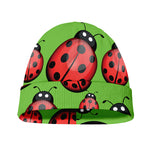 Cute Ladybug Pattern Print Beanie