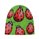Cute Ladybug Pattern Print Beanie