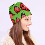 Cute Ladybug Pattern Print Beanie