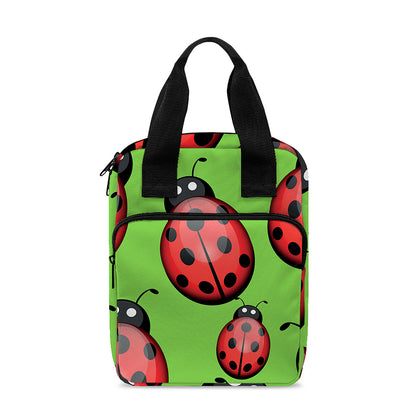 Cute Ladybug Pattern Print Bible Tote Bag