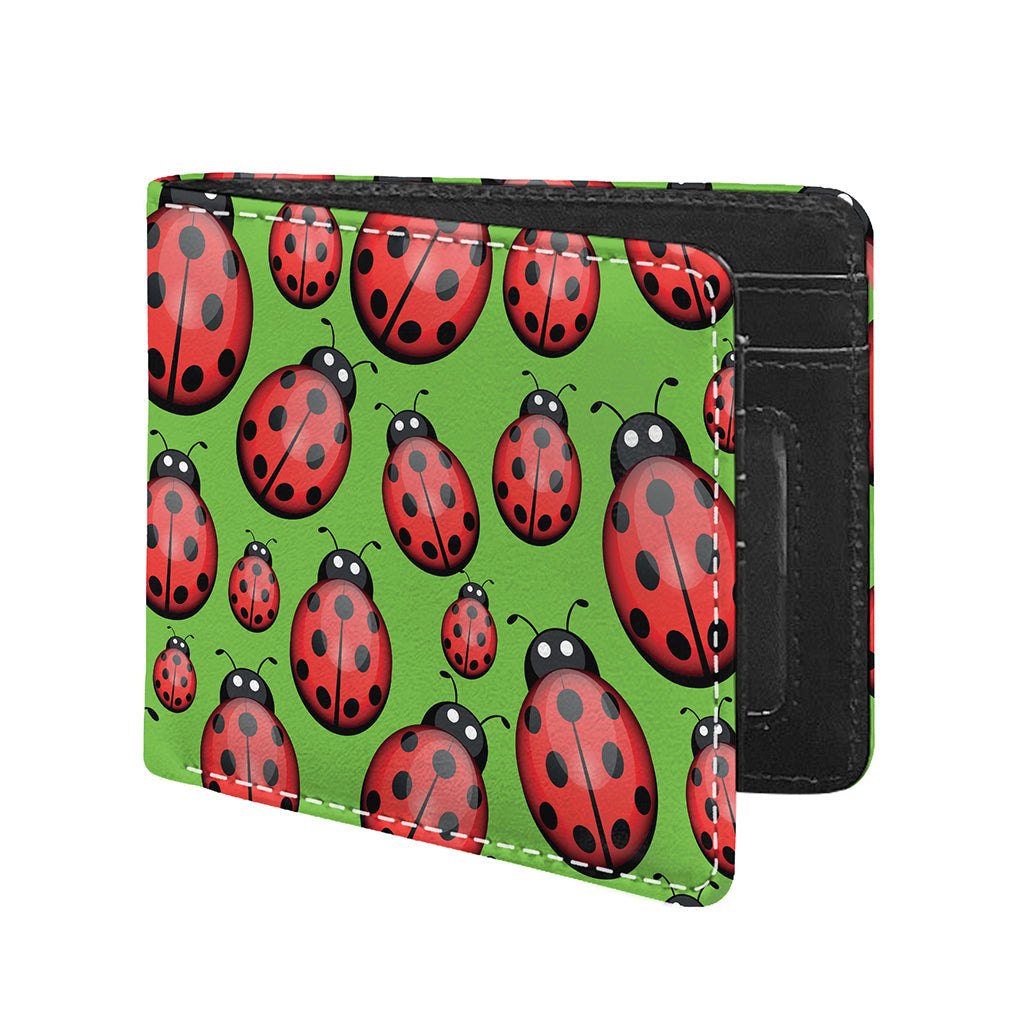 Cute Ladybug Pattern Print Bifold Wallet